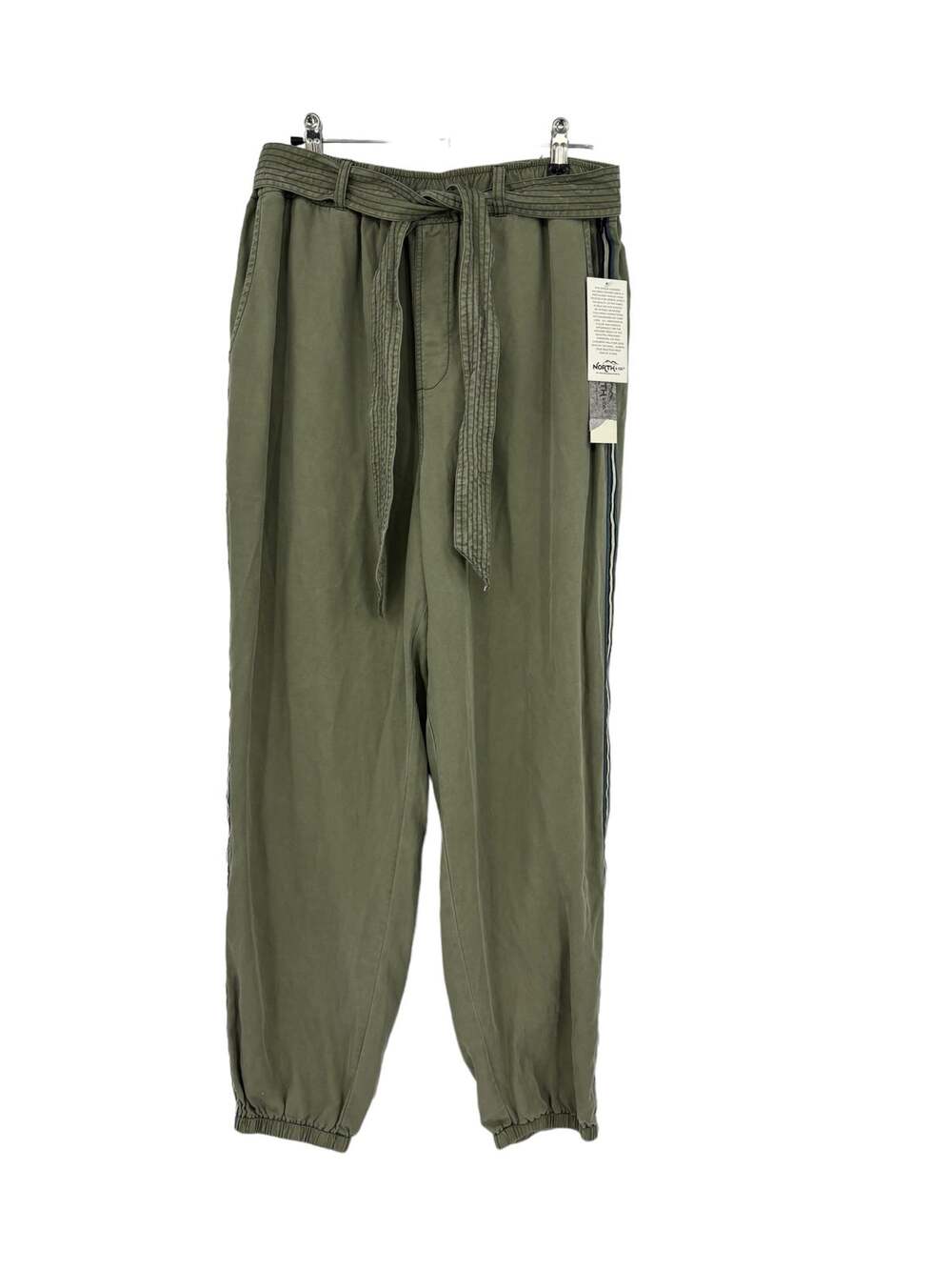 Nordstrom North & Co Pants Womens Large Side Stripe Jogger Olive Green NWT